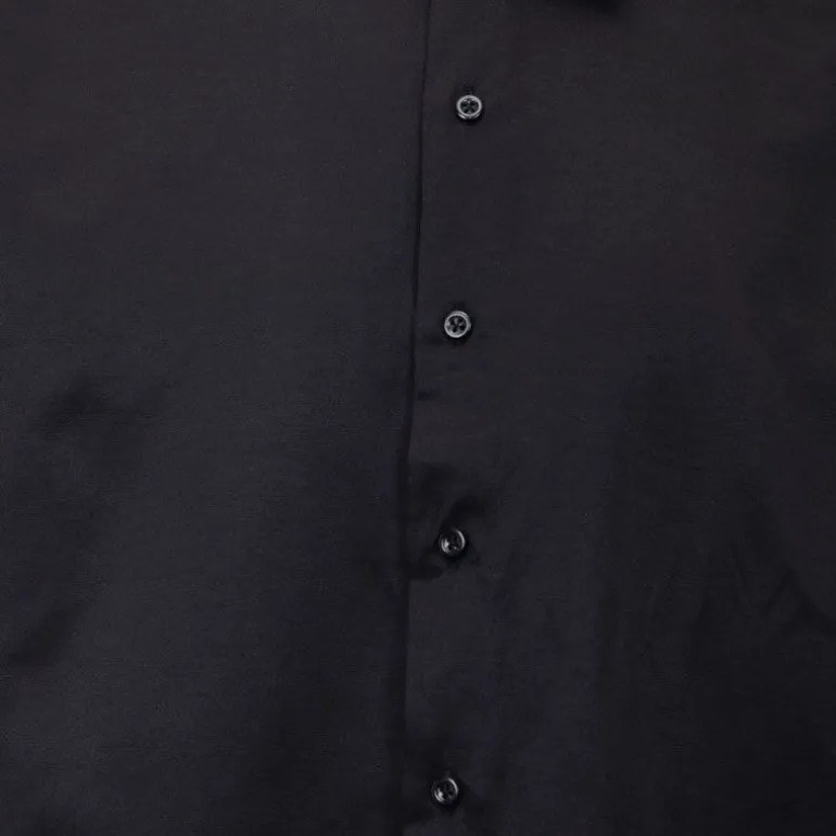 Chemise unie mc regular noire bill302 Homme BILL TORNADE