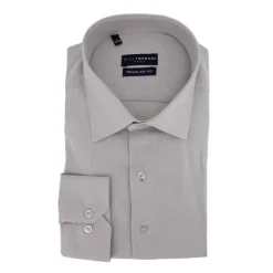 Chemise unie regular fit coton aspect lin Homme BILL TORNADE