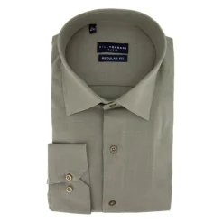 Chemise unie regular fit coton aspect lin Homme BILL TORNADE