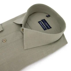 Chemise unie regular fit coton aspect lin Homme BILL TORNADE