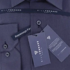 Chemise unie regular fit coton aspect lin Homme BILL TORNADE