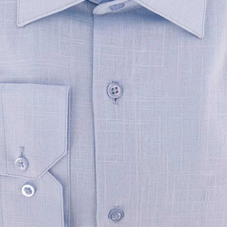 Chemise unie regular fit coton aspect lin Homme BILL TORNADE