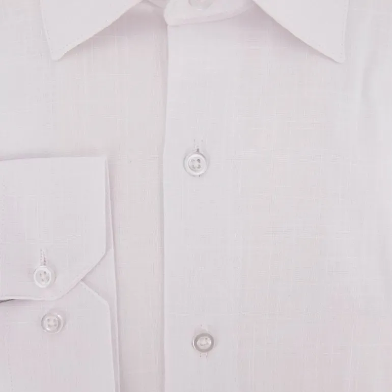 Chemise unie regular fit coton aspect lin Homme BILL TORNADE