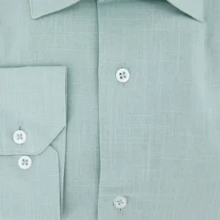 Chemise unie regular fit coton aspect lin Homme BILL TORNADE