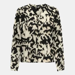 Chemisier fluide imprimé Lenia col v Femme ONLY