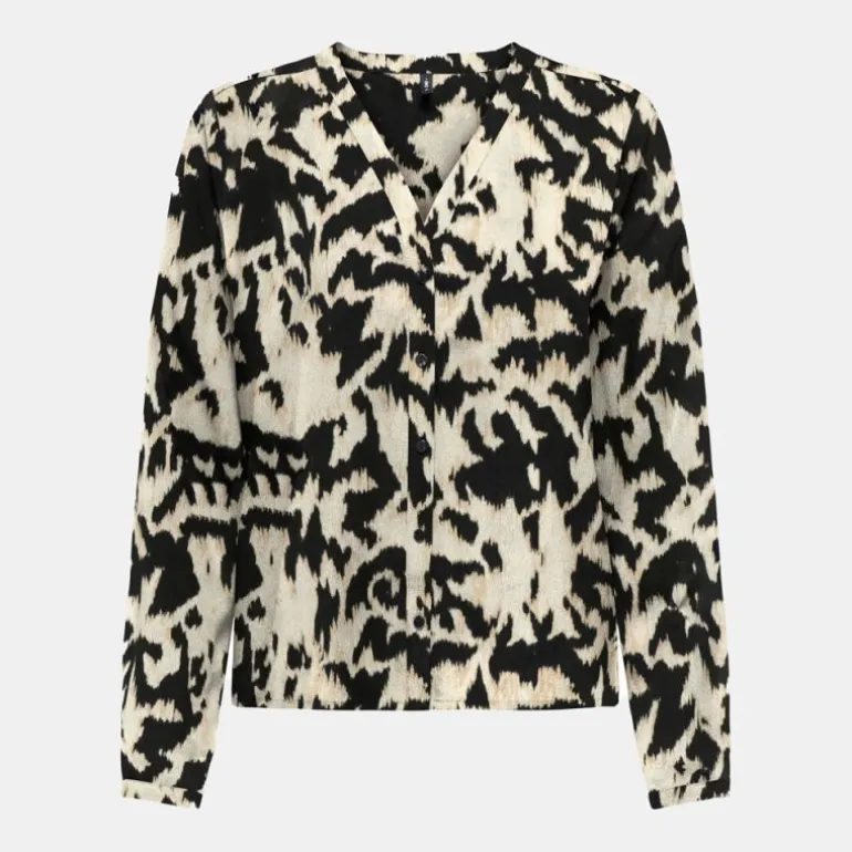 Chemisier fluide imprimé Lenia col v Femme ONLY