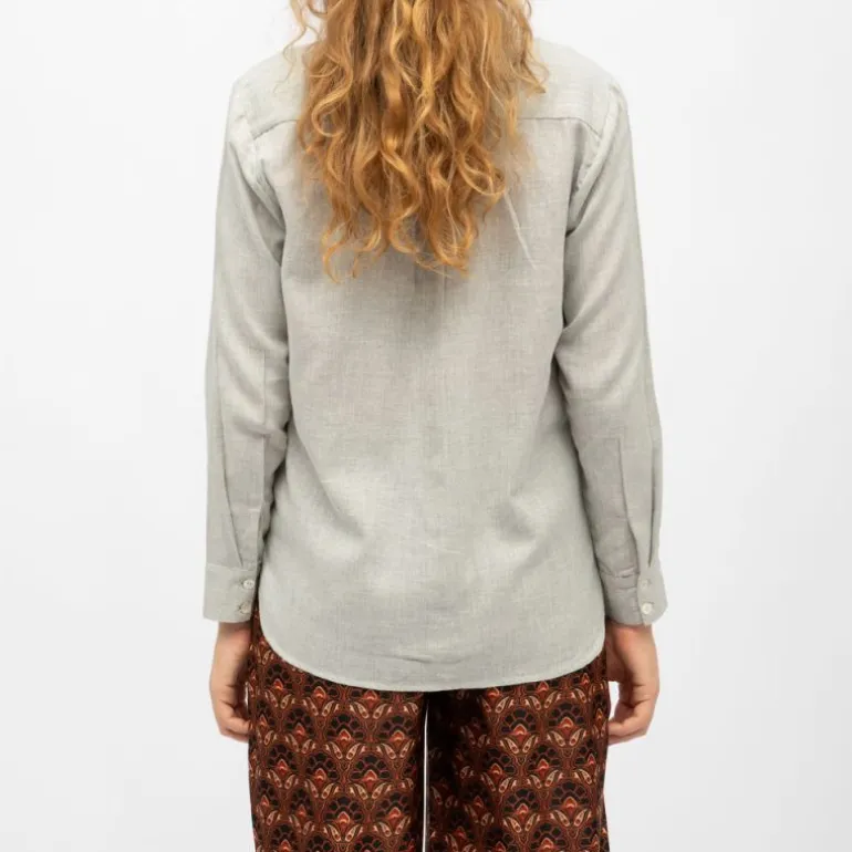 Chemisier gris chiné carli manches longues Femme LA PETITE ETOILE