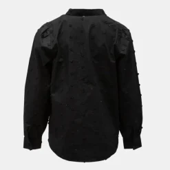 Chemisier noir claryne à motif coeurs brodés Femme DEELUXE 74