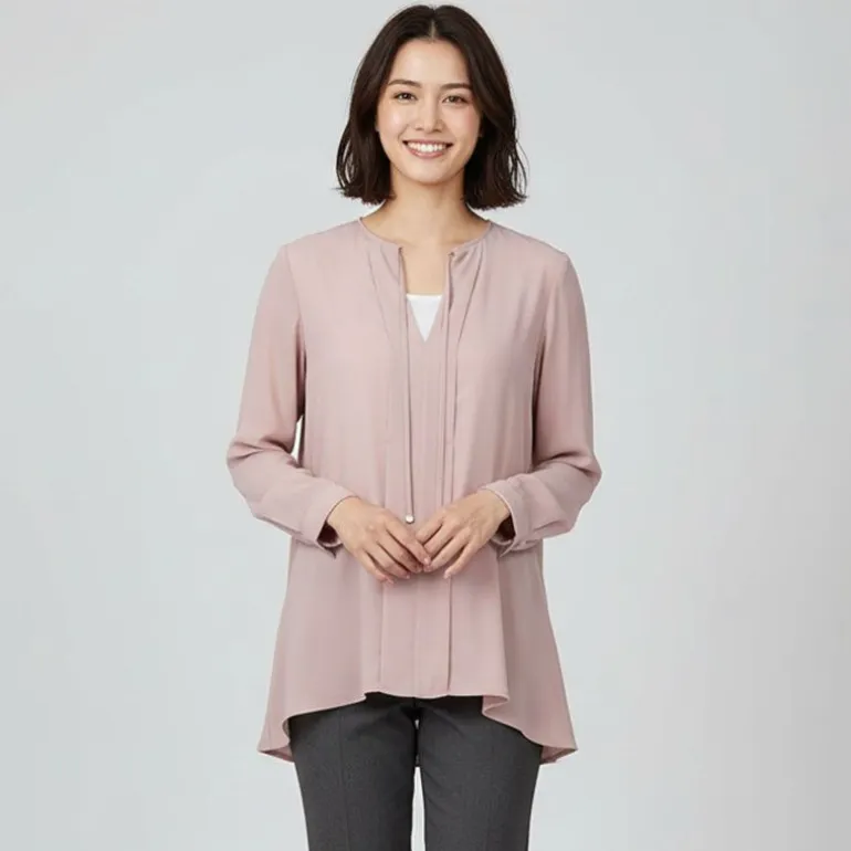 Chemisier rose pastel leger asymétrique col V Femme IMPERIAL