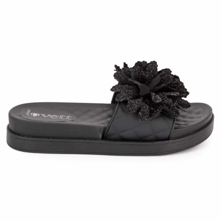 Claquette avec fleur sur le dessus Femme LOVETT