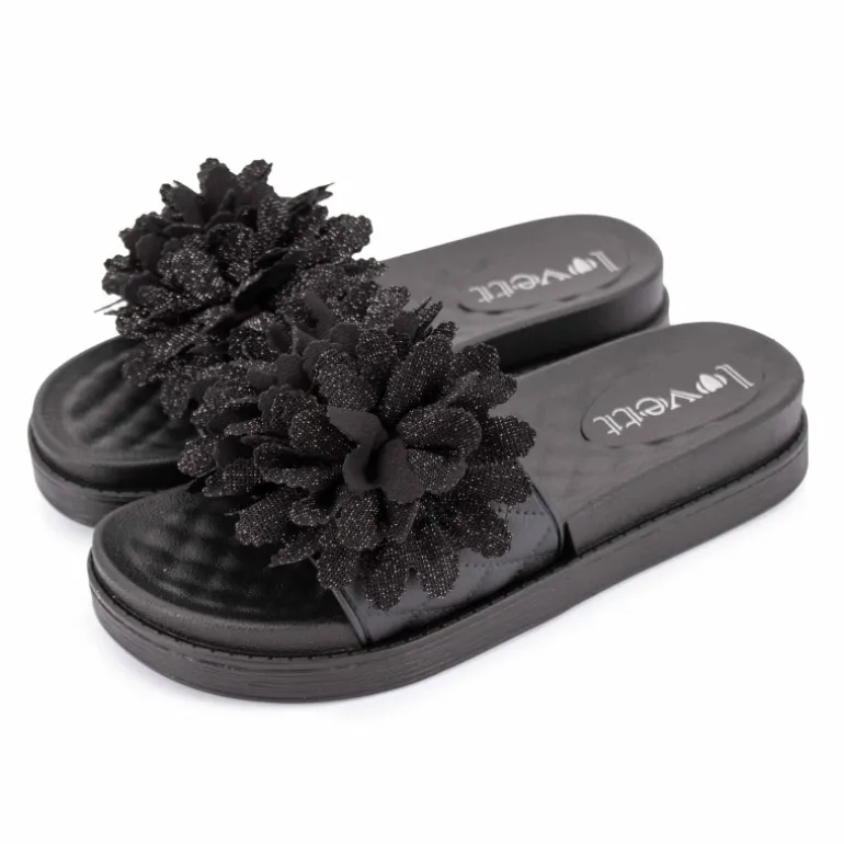 Claquette avec fleur sur le dessus Femme LOVETT