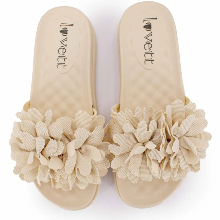 Claquette avec fleur sur le dessus Femme LOVETT