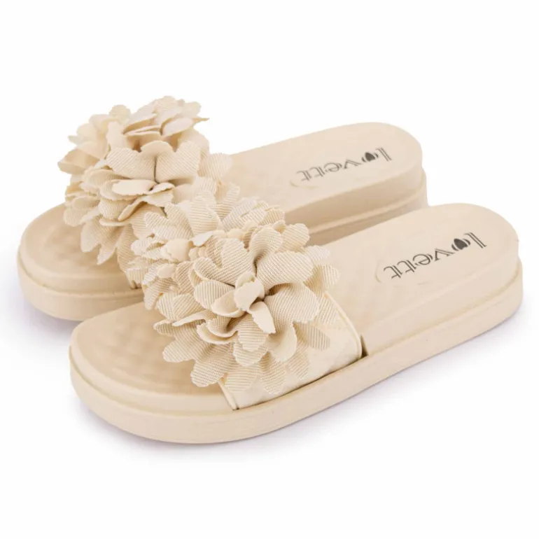 Claquette avec fleur sur le dessus Femme LOVETT