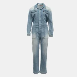 Combipantalon jean bleu denim délavé Femme PLEASE