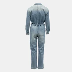 Combipantalon jean bleu denim délavé Femme PLEASE