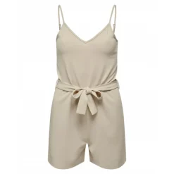 Combishort col v bretelles réglables ceinture uni Femme JDY