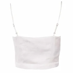 Crop top bretelles blanc motif Femme CALVIN KLEIN