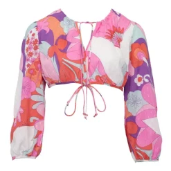 Crop top fleuri manches longues bahia Femme ANTIK BATIK