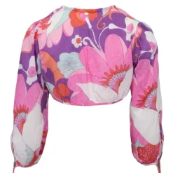 Crop top fleuri manches longues bahia Femme ANTIK BATIK