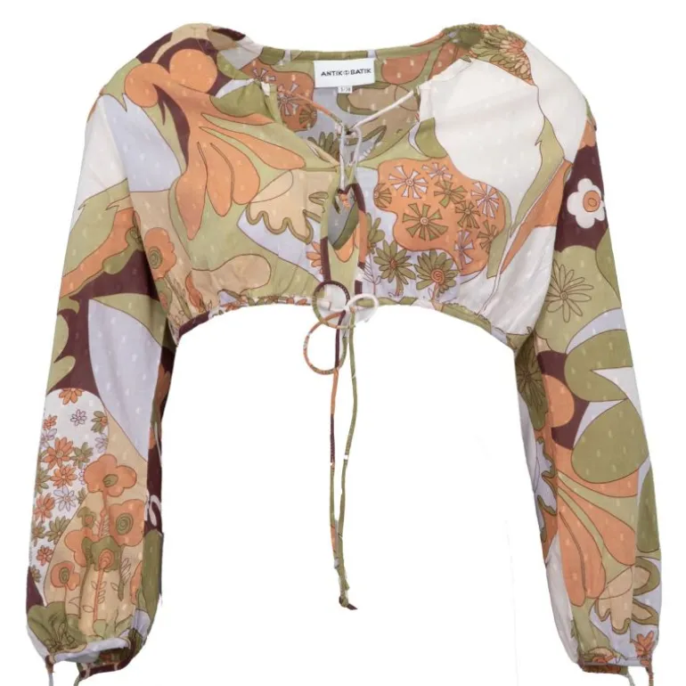 Crop top fleuri manches longues bahia Femme ANTIK BATIK