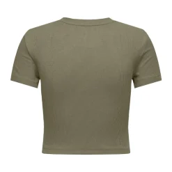 Crop top manches courtes uni Femme ONLY