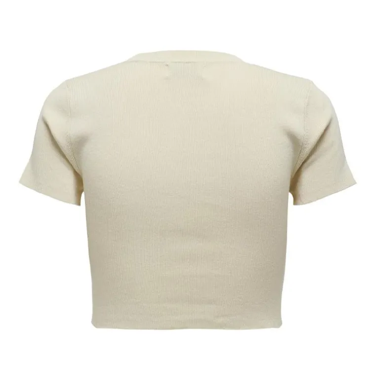 Crop top moulant manches courtes Femme JDY