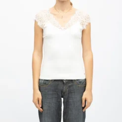 Débardeur brivia épaule en dentelle col V Femme DEELUXE 74