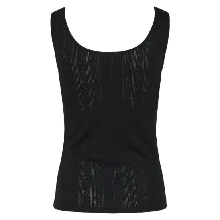 Débardeur col rond ajusté coton Femme PIECES