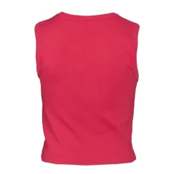 Débardeur cotelé juicy pink logo brodé Enfant GUESS