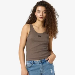 Débardeur judy col rond logo brodé Femme NOISY MAY