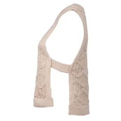 Débardeur maille brodé coton beige Miro Femme LA PETITE ETOILE
