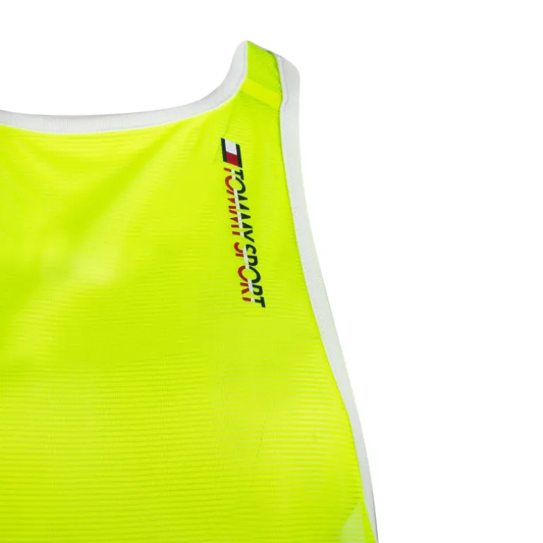 Débardeur translucide jaune fluo Femme TOMMY HILFIGER