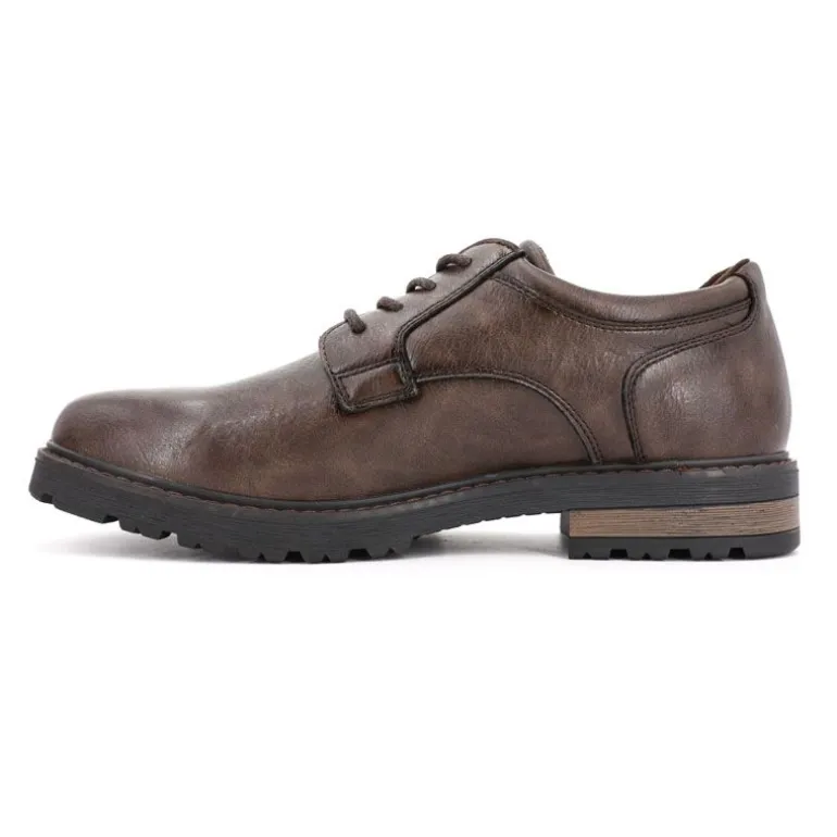 Derbies à lacets effet cuir grainé Homme ROMIKA
