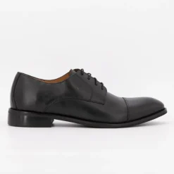 Derbies à lacets noires cuir lisse Homme PIERRE CARDIN