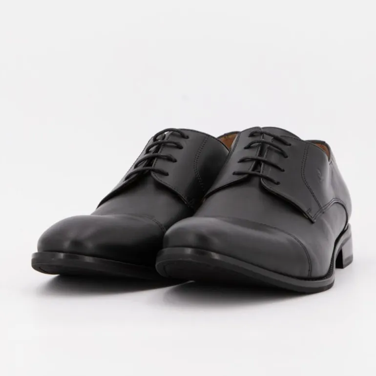 Derbies à lacets noires cuir lisse Homme PIERRE CARDIN