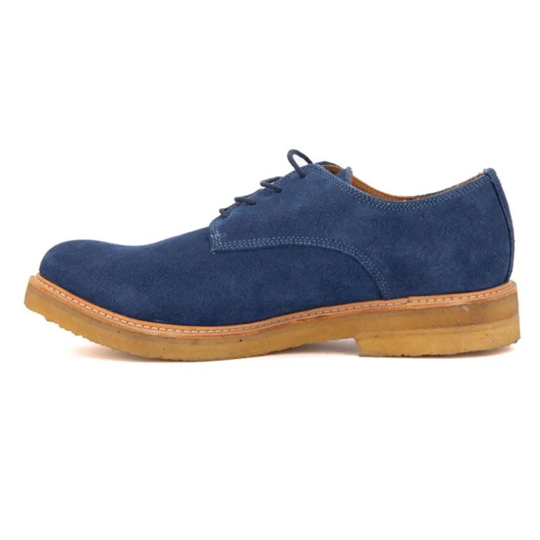 Derbies bleu cobalt en daim Homme LUSQUINOS