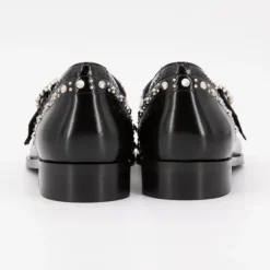 Derbies noires cuir à clous avec boucle à strass Femme SCOTCH AND SODA