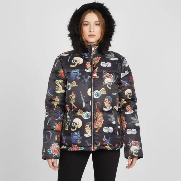 Doudoune à capuche avec fourrure Femme VON DUTCH