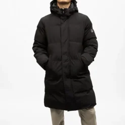 Doudoune mi longue alpine à capuche couleur unie Homme DEELUXE 74