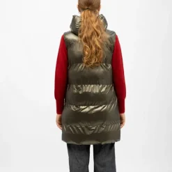 Doudoune mi longue liliana khaki brillante Femme DEELUXE 74