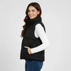 Doudoune sans manches courte col cheminée Femme PIECES