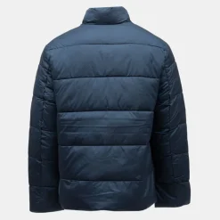 Doudoune unie avec bande colorée navy cesar col montant Homme ROSSIGNOL