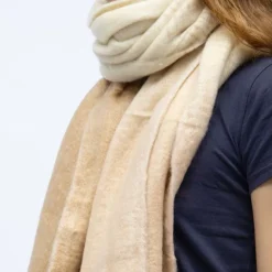 Echarpe avec franges tricolore en laine 50x200 cm Femme GERARD PASQUIER