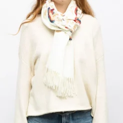 Echarpe brodée avec motif cachemire 70x185cm Femme GERARD PASQUIER
