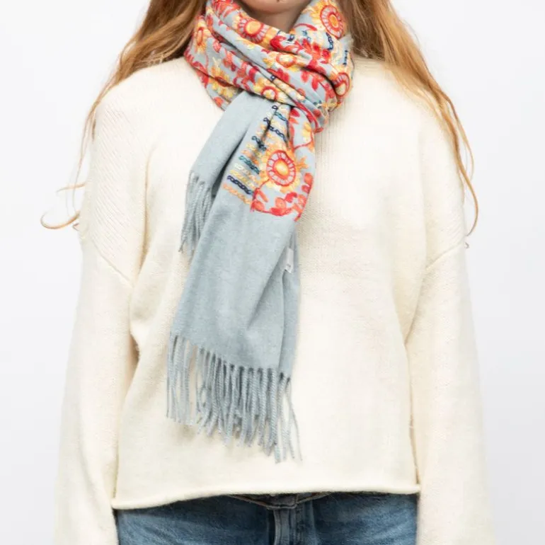 Echarpe broderie colorée70x185cm Femme GERARD PASQUIER