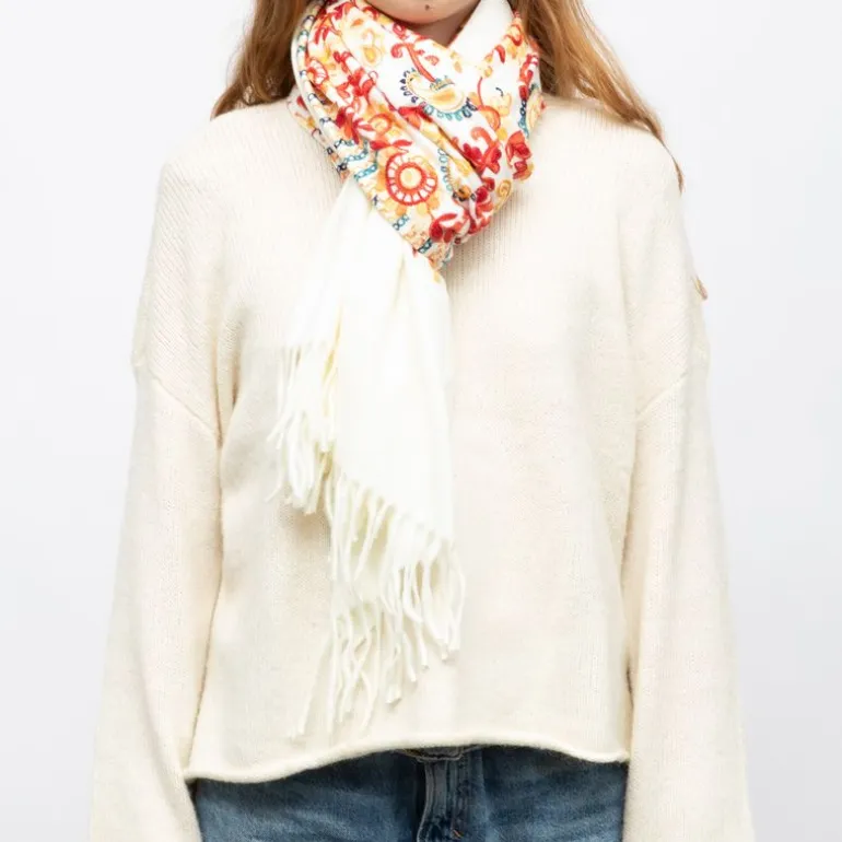 Echarpe broderie colorée70x185cm Femme GERARD PASQUIER