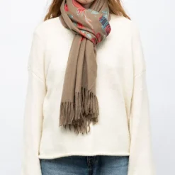 Echarpe broderie imprimé fleurs 70x185cm Femme GERARD PASQUIER