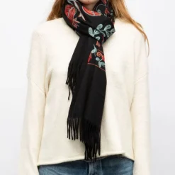 Echarpe broderie imprimé fleurs 70x185cm Femme GERARD PASQUIER