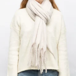 Echarpe gris chine rose 50*195cm man-ff-252631 Femme MANOUKIAN