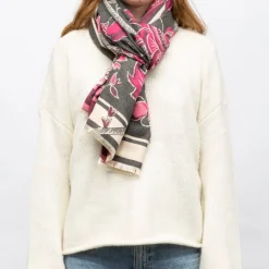 Echarpe imprimé à fleurs jaquard 90x180cm Femme GERARD PASQUIER